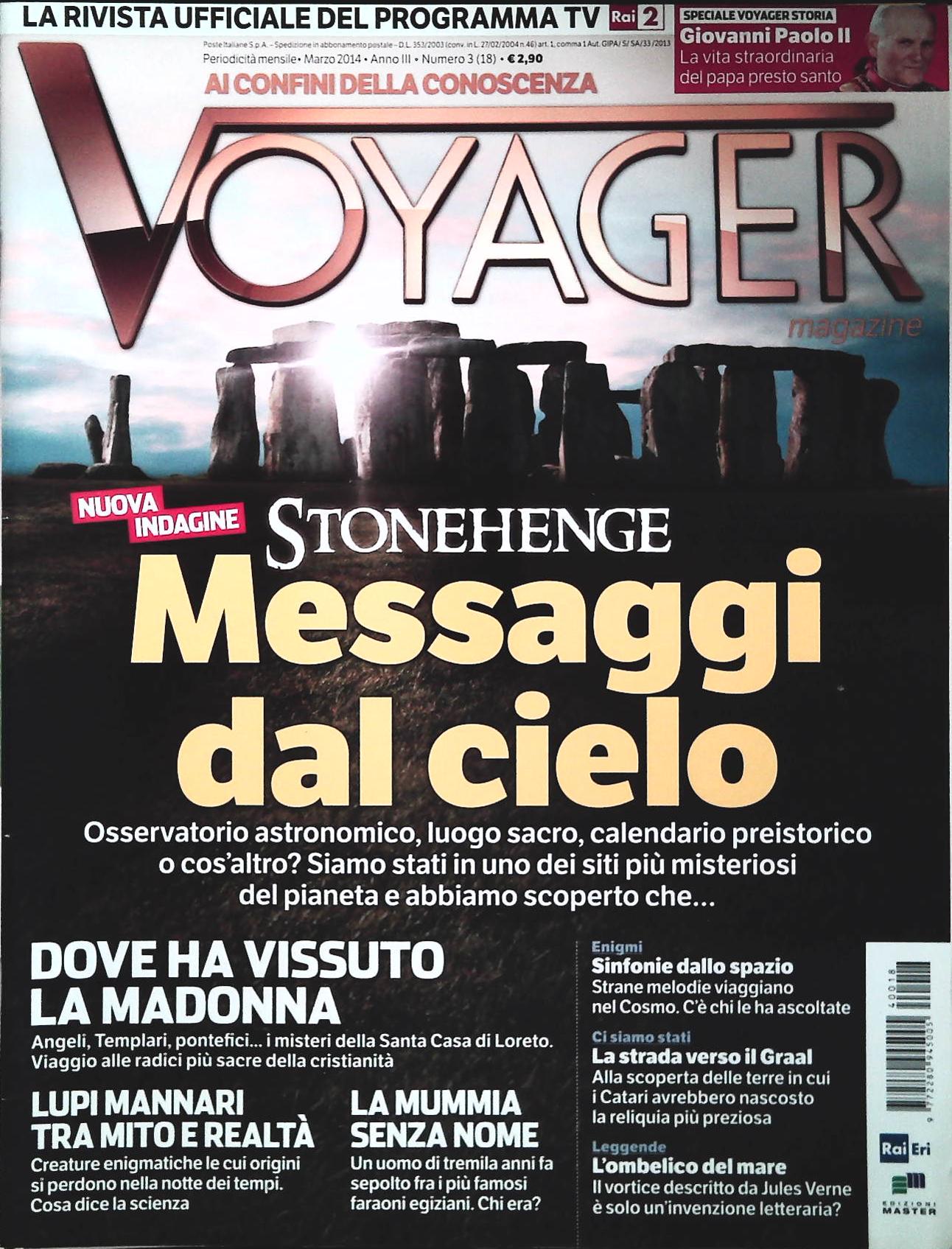 VOYAGER N. 18 MARZO 2014 - MESSAGGI DAL CIELO - OUTLET DEL LIBRO
