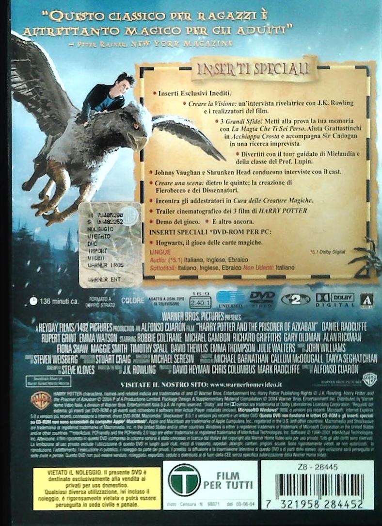 HARRY POTTER E IL PRIGIONIERO DI AZKABAN - 2 DVD
