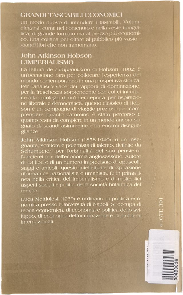 L'IMPERIALISMO - JOHN ATKINSON HOBSON