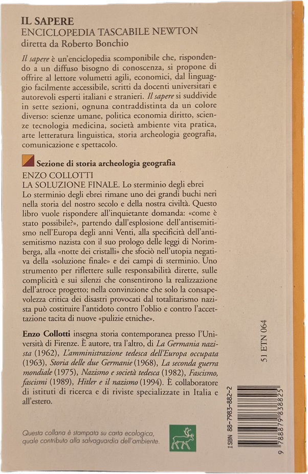 LA SOLUZIONE FINALE - ENZO COLLOTTI - NEWTON 1995 - OUTLET DEL LIBRO
