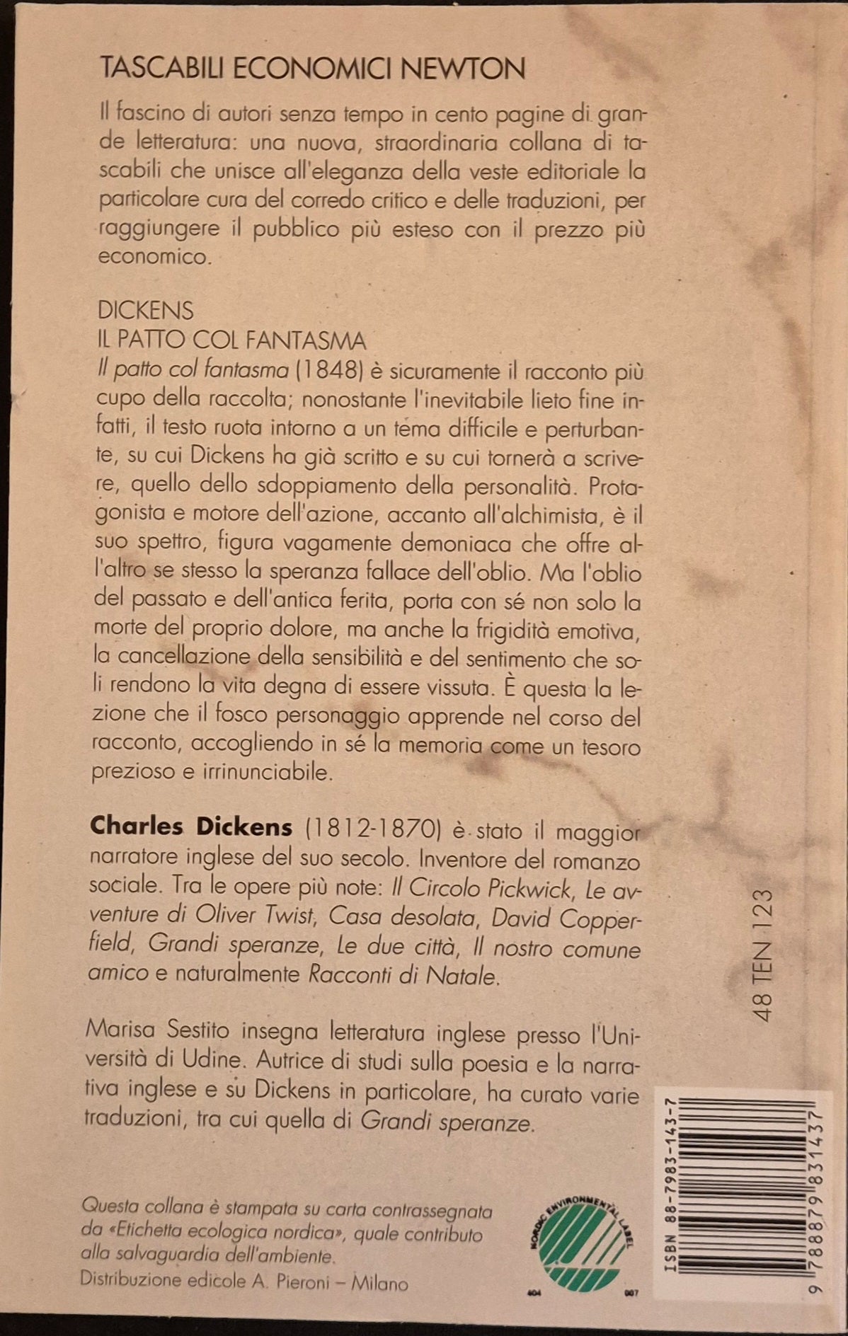 IL PATTO COL FANTASMA - DICKENS - NEWTON 1993 - OUTLET DEL LIBRO