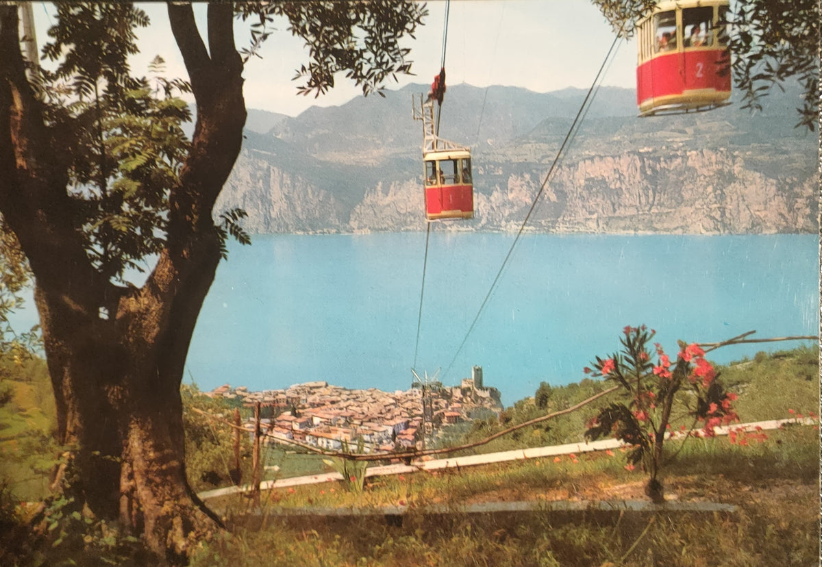 MALCESINE - PANORAMA CON FUNIVIA MONTE BALDO - V1964 - FG