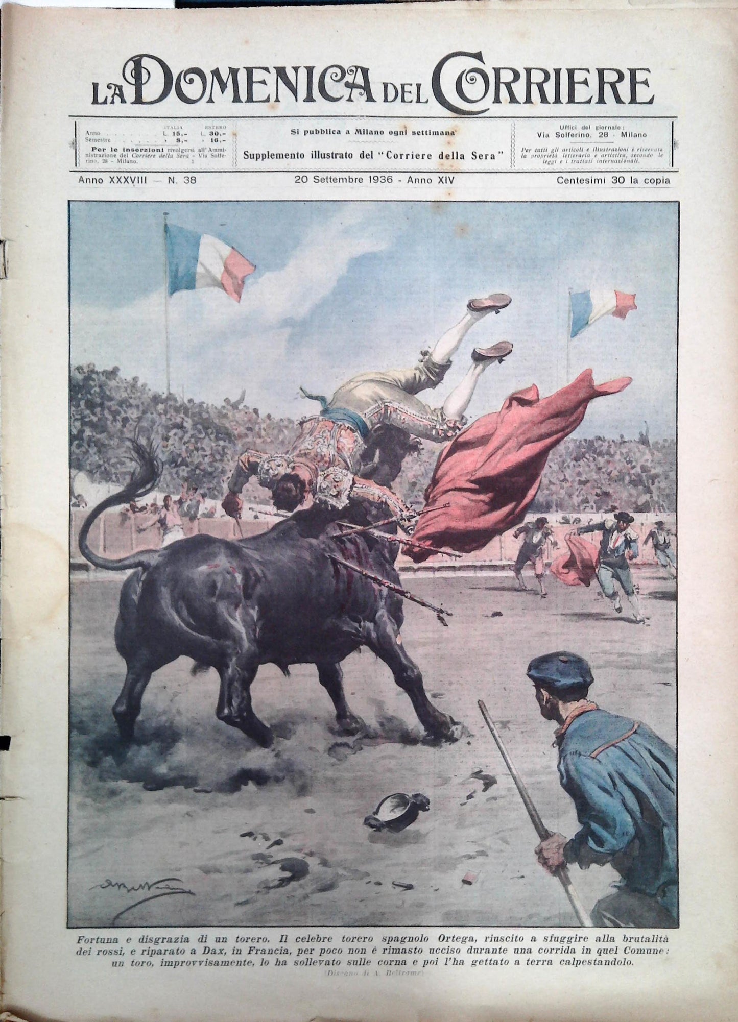 DOMENICA DEL CORRIERE N. 38 - 20 SETTEMBRE 1936