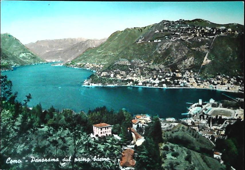 COMO - PANORAMA SUL PRIMO BACINO - V1957