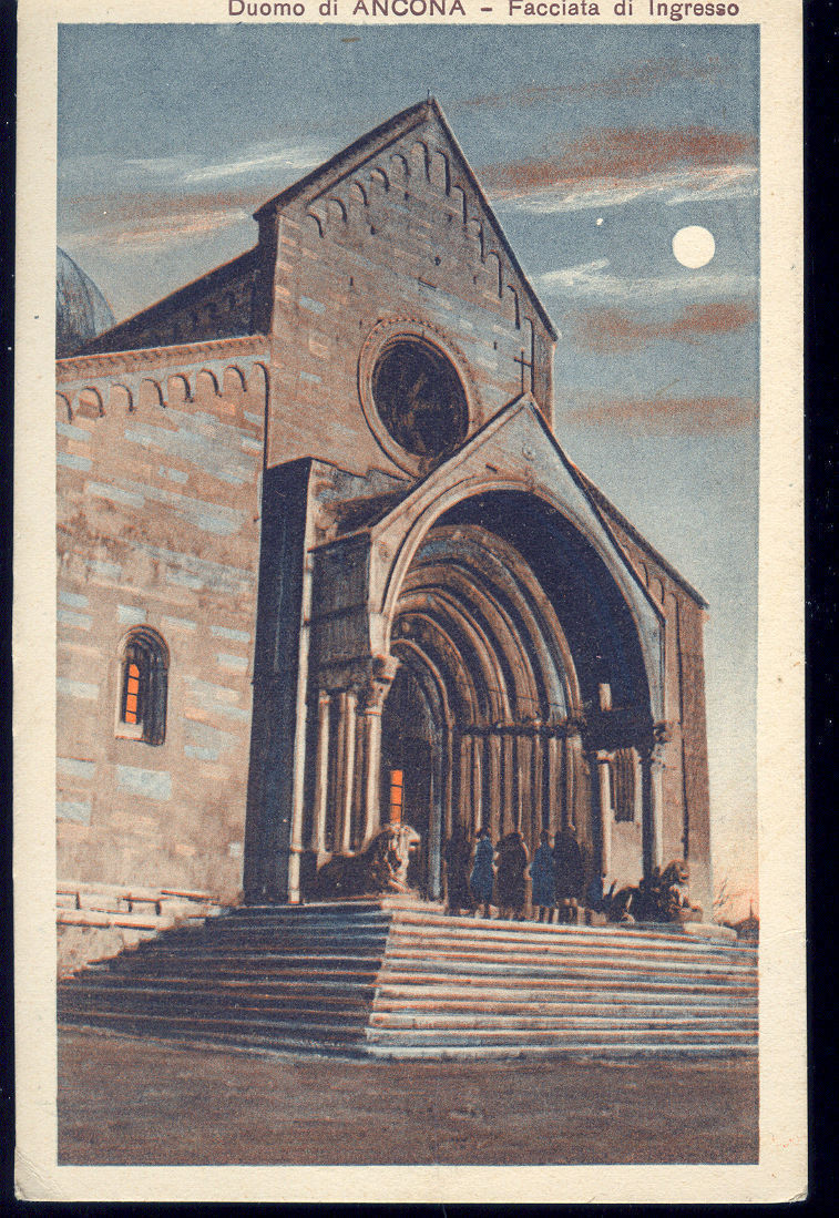 ANCONA - DUOMO - FACCIATA DI INGRESSO - NV - COLORATA
