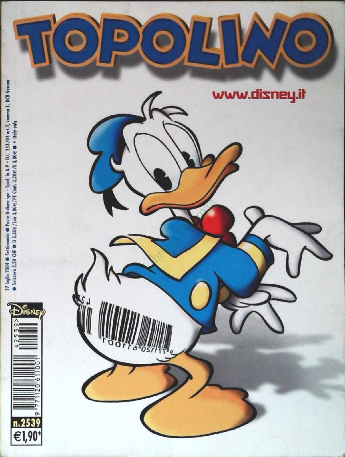 TOPOLINO N. 2539 - 27 LUGLIO 2004