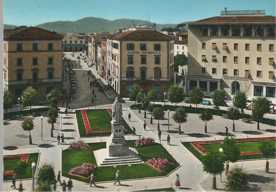 AREZZO - PIAZZA G. MONACO - V1960 ACQUARELLATA