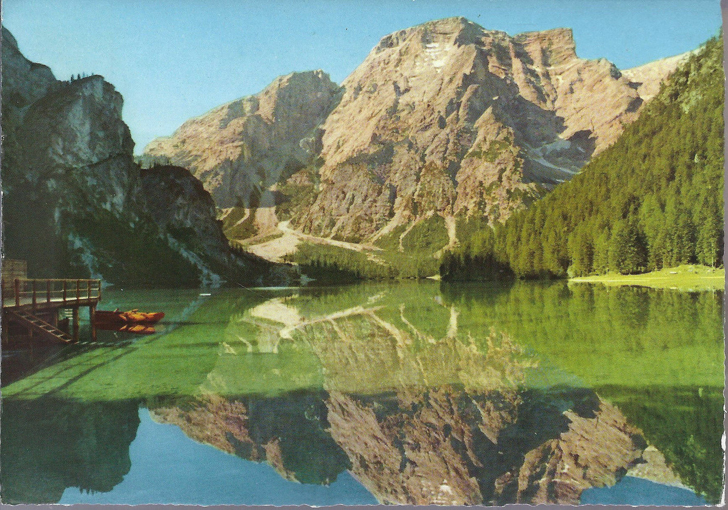 LAGO DI BRAIES CON LA CRODA DEL BECCO - V anni '50 - FG