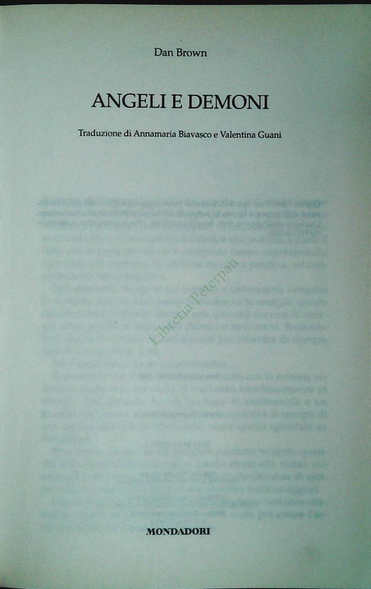 ANGELI E DEMONI - DAN BROWN - MONDADORI 2004 - OUTLET DEL LIBRO