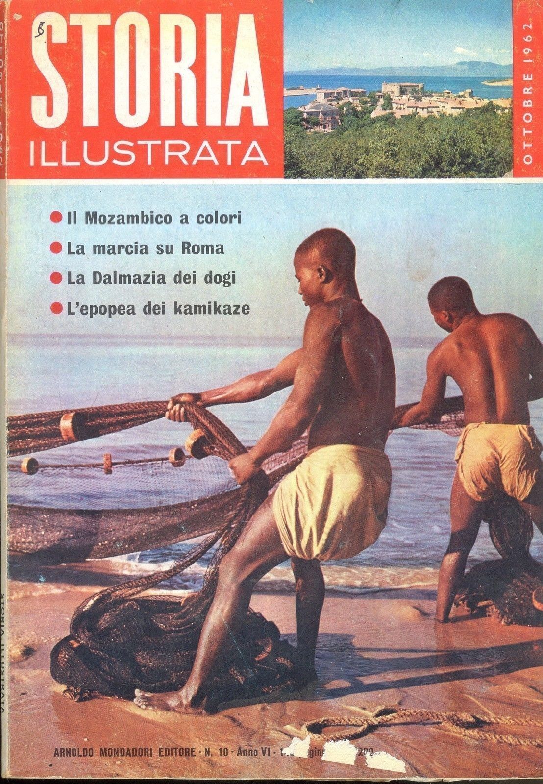 STORIA ILLUSTRATA - OTTOBRE 1962-MOZAMBICO-LAMARCIA SU ROMA-DALMAZIA DEI DOGI
