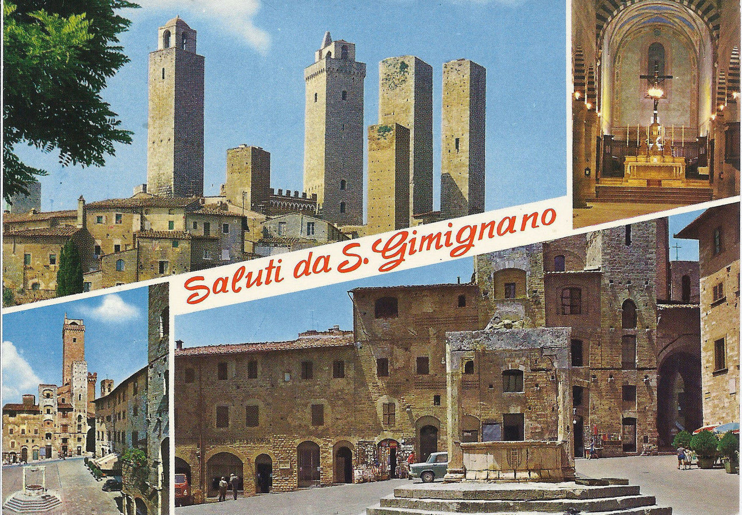 SAN GIMIGNANO - SALUTI - 4 VEDUTE - NV - FG