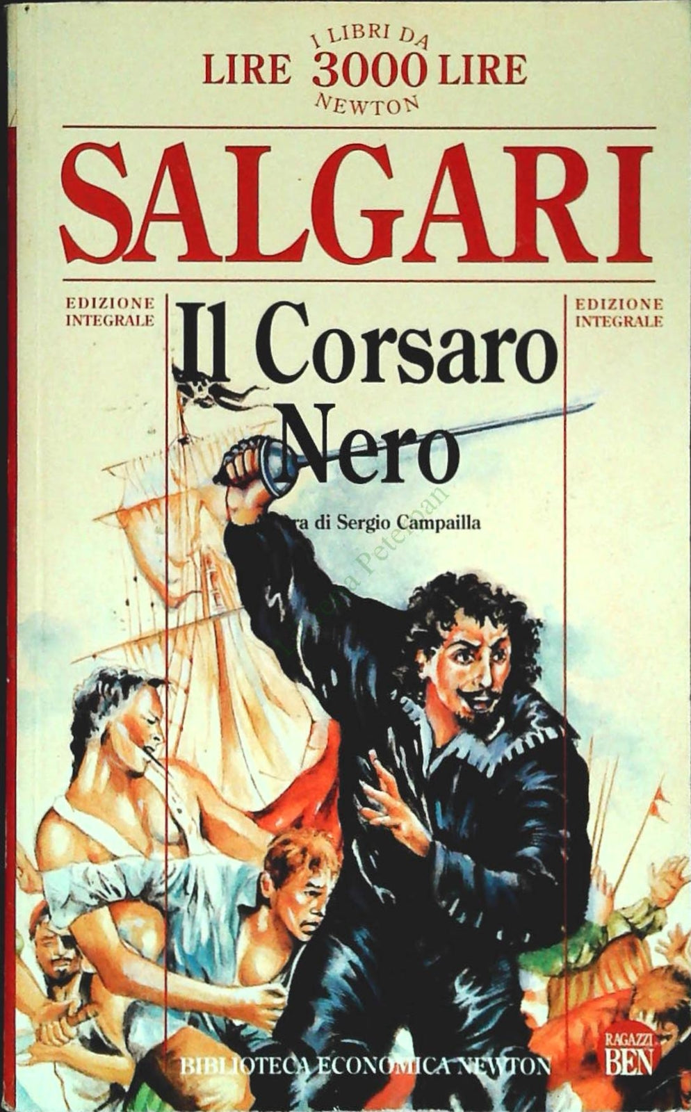 IL CORSARO NERO - EMILIO SALGARI - NEWTON 1996 - OUTLET DEL LIBRO