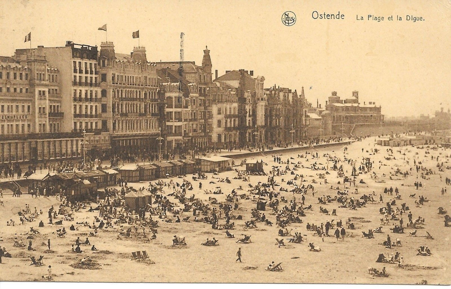 OSTENDE - LA PLAGE ET LADIGUE - V1933