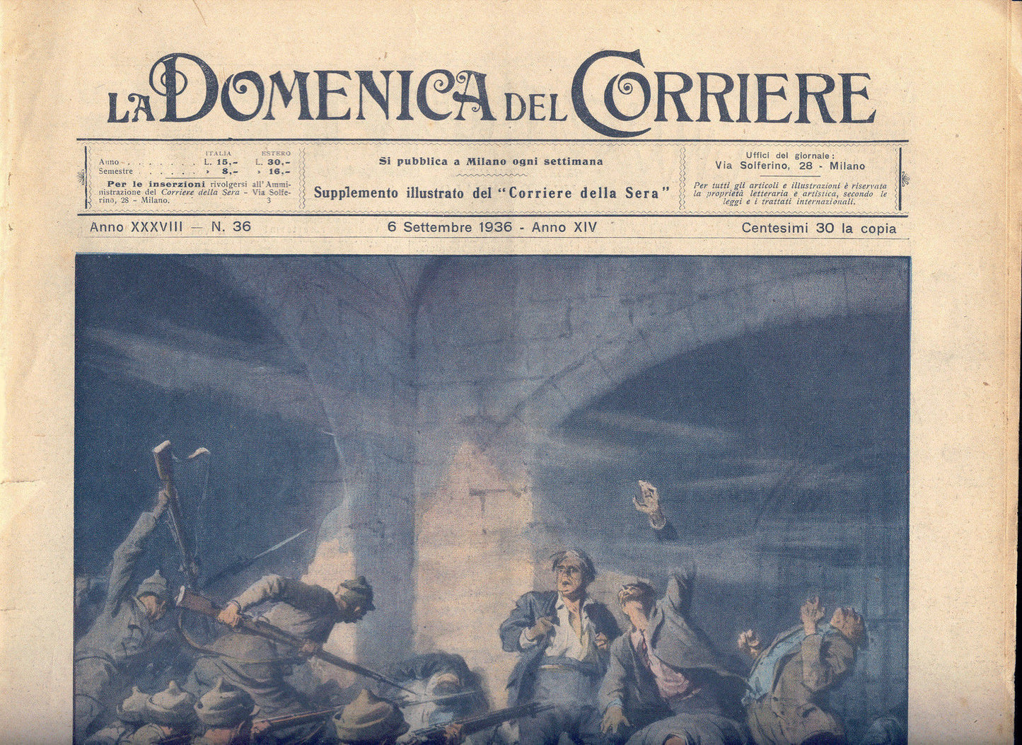 LA DOMENICA DEL CORRIERE N 36 - 6 SETTEMBRE 1936