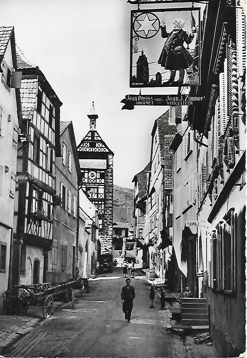 RIQUEWIHR - GRAND'RUE - ENSEIGNE DE L'ETOILE - 1953