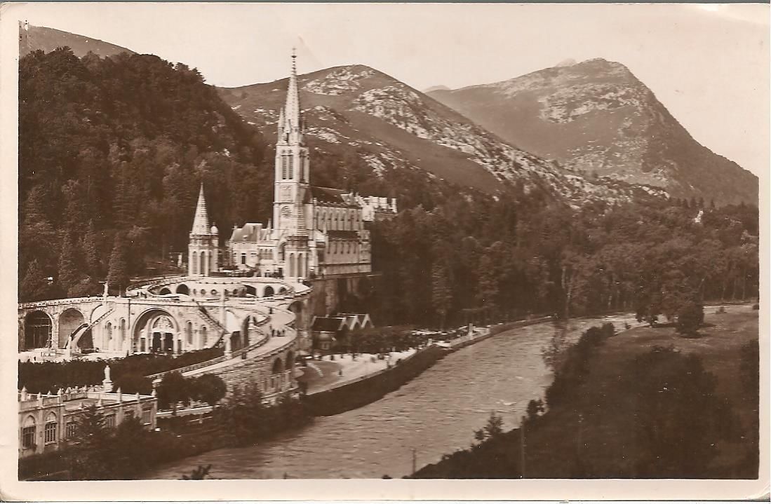 LOURDES - LA BASILIQUE ET LE GAVE - PANORAMA - NV