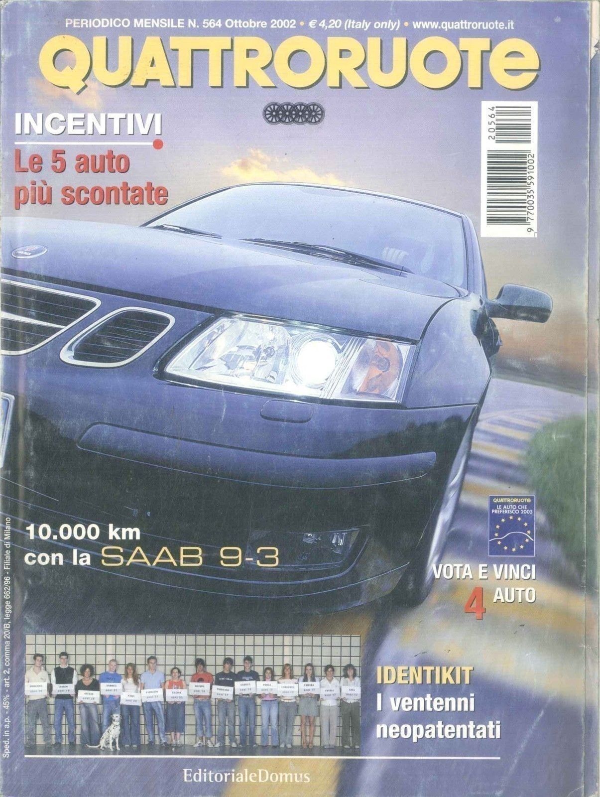 QUATTRORUOTE N 564 - OTTOBRE 2002