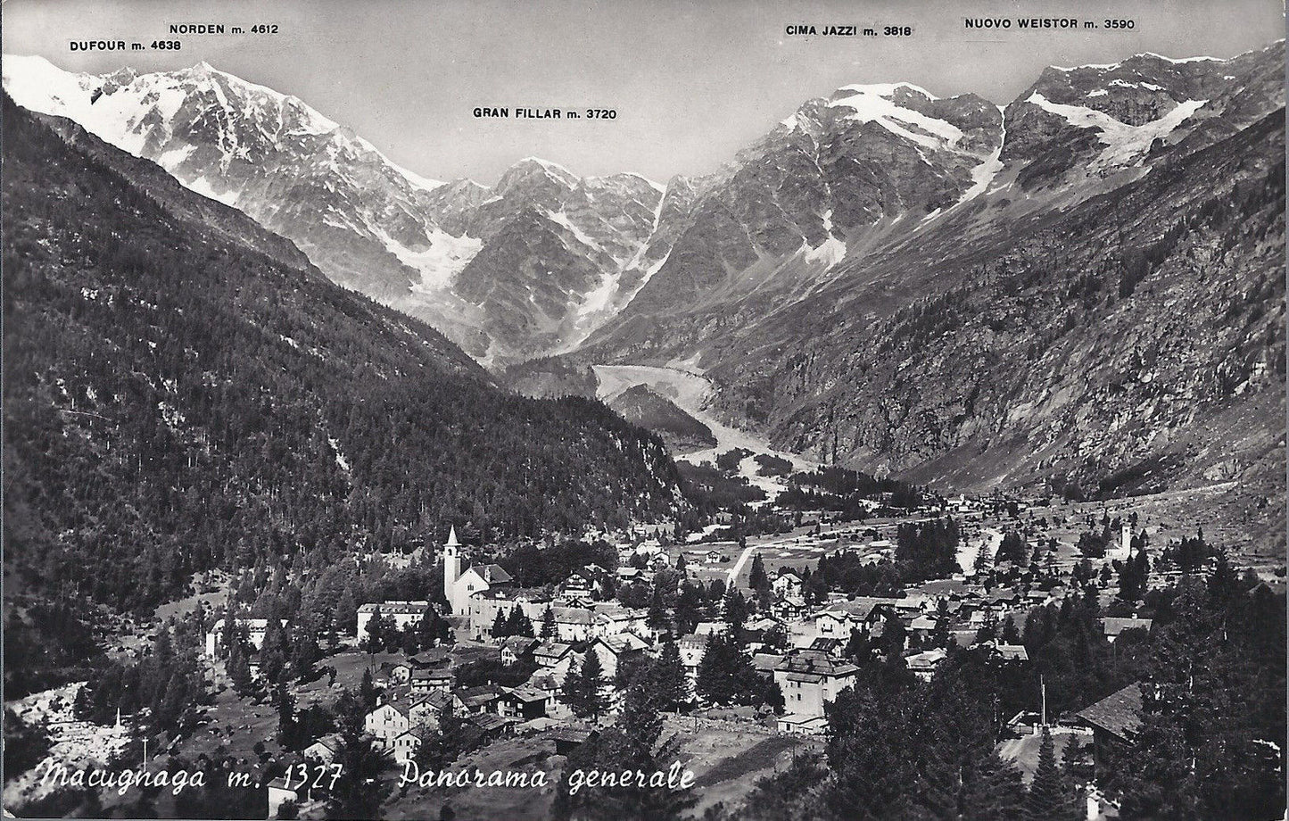 MACUGNAGA - PANORAMA GENERALE - V1955 - FP