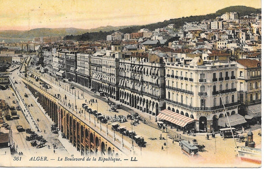 ALGERI - LE BOULEARD DE LA REPUBLIQUE - COLORATA - V1912