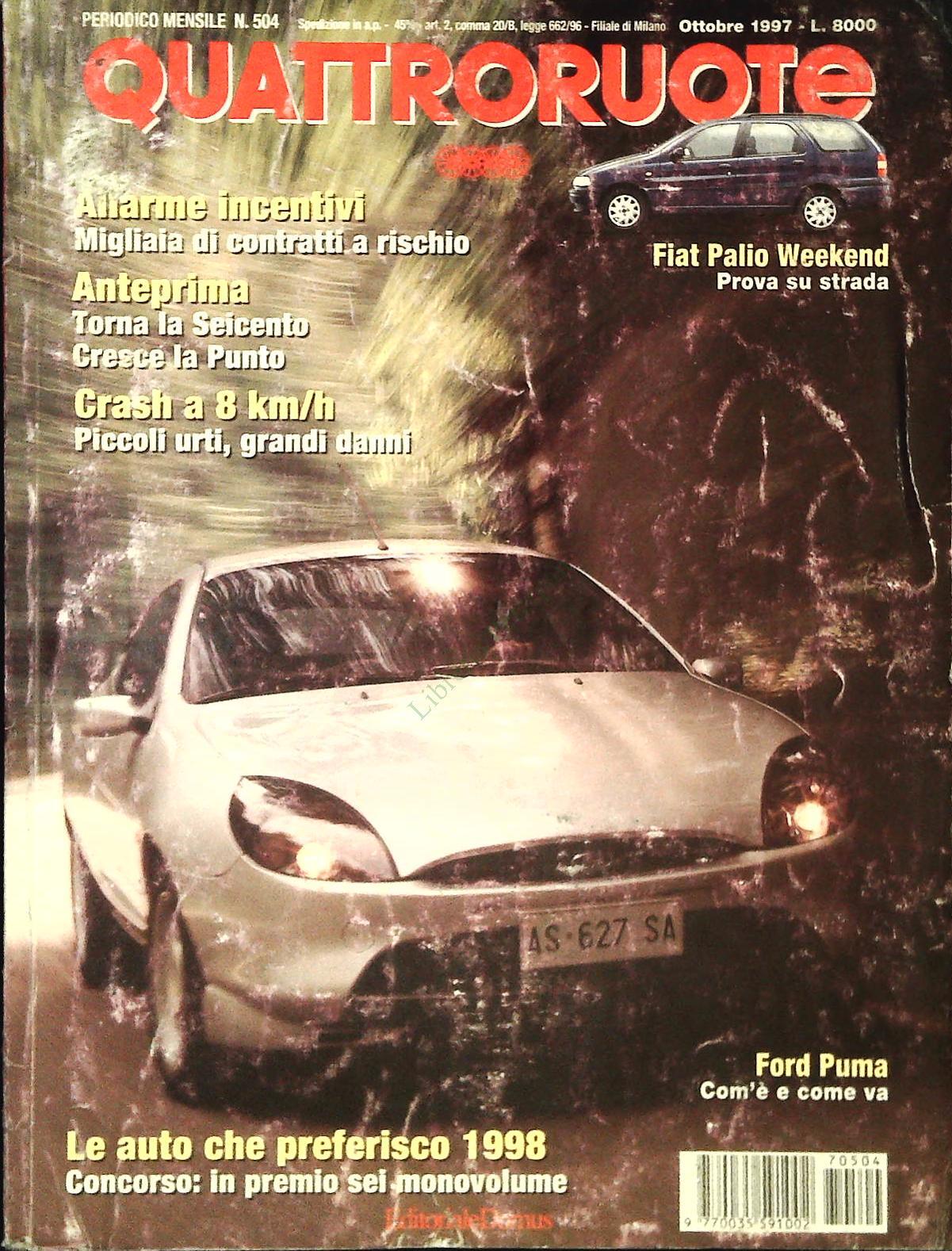 QUATTRORUOTE N. 504 - OTTOBRE 1997