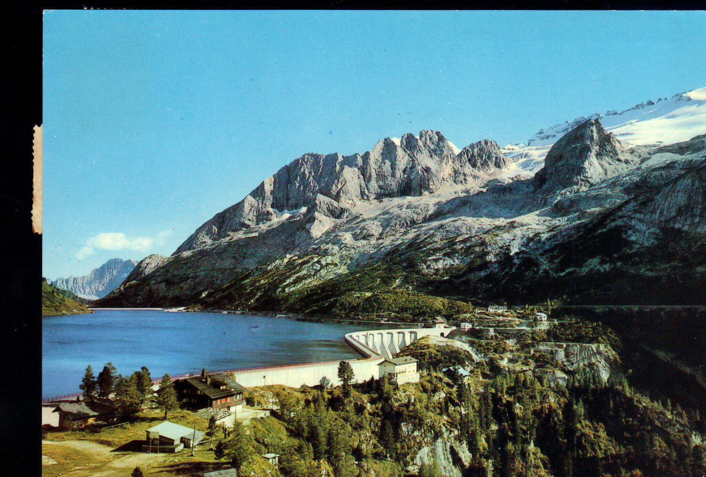 LAGO DI FEDAIA VERSO LA MARMOLADA E IL CIVETTA - V1972