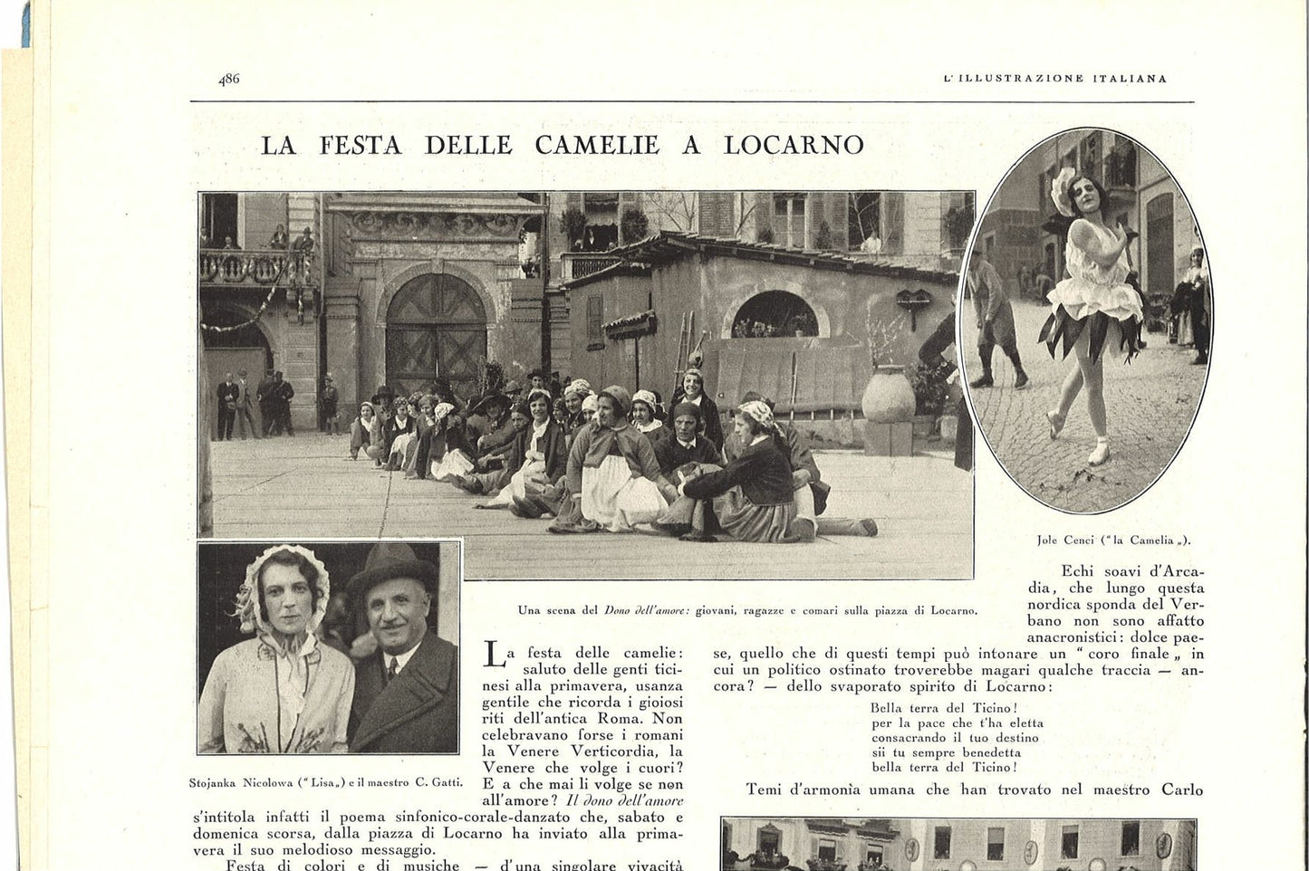 FESTA DELLE CAMELIE A LOCARNO - RITAGLI DI GIORNALE CLIPPING