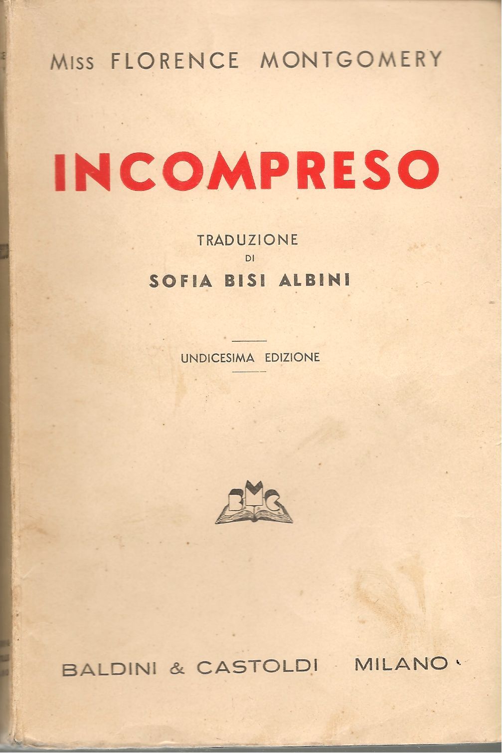 INCOMPRESO - FLORENCE MONTGOPMERY BALDINI E CASTOLDI 1933