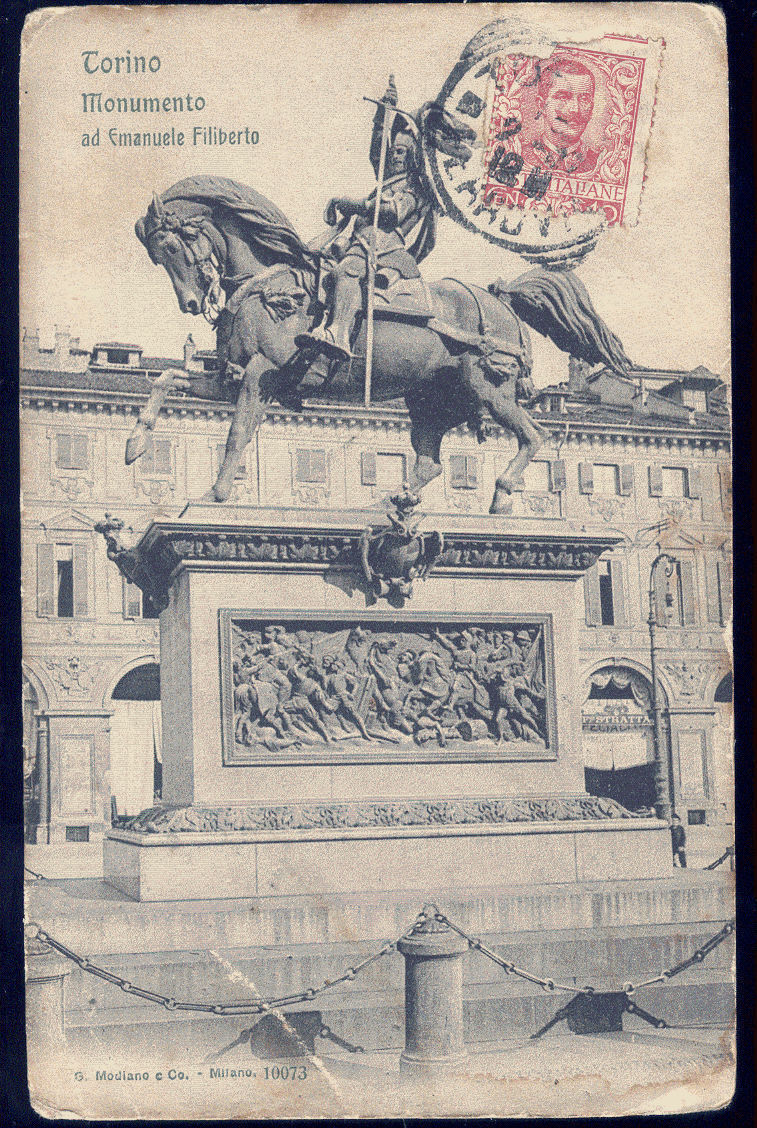 TORINO - MONUMENTO AD EMANUELE FILIBERTO - V1907