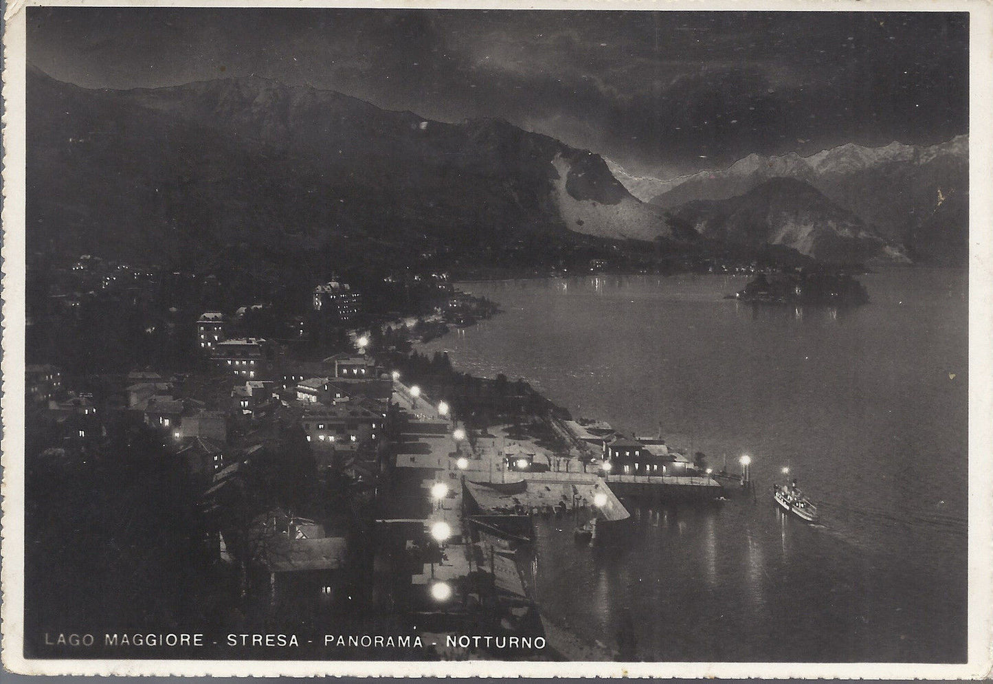 STRESA - PANORAMA NOTTURNO - V 1948 - FG - battello