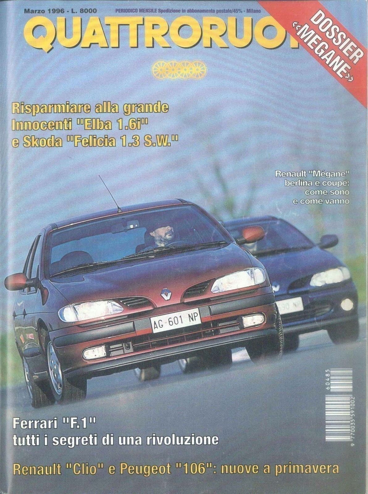 QUATTRORUOTE N 485 - MARZO 1996 - INSERTO INCLUSO