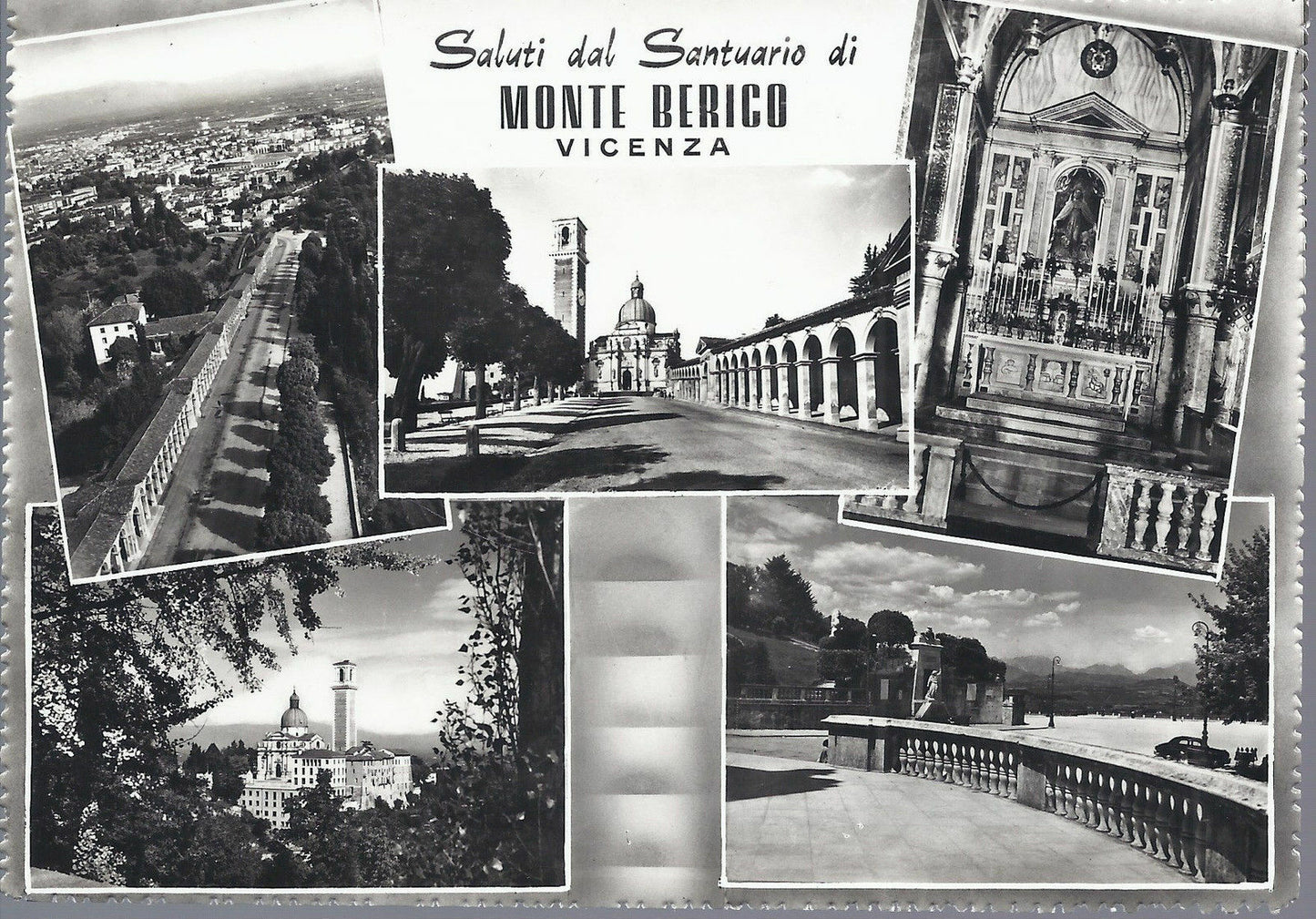 VICENZA - SANTUARIO DI MONTE BERICO - SALUTI - 5 VEDUTE - NV