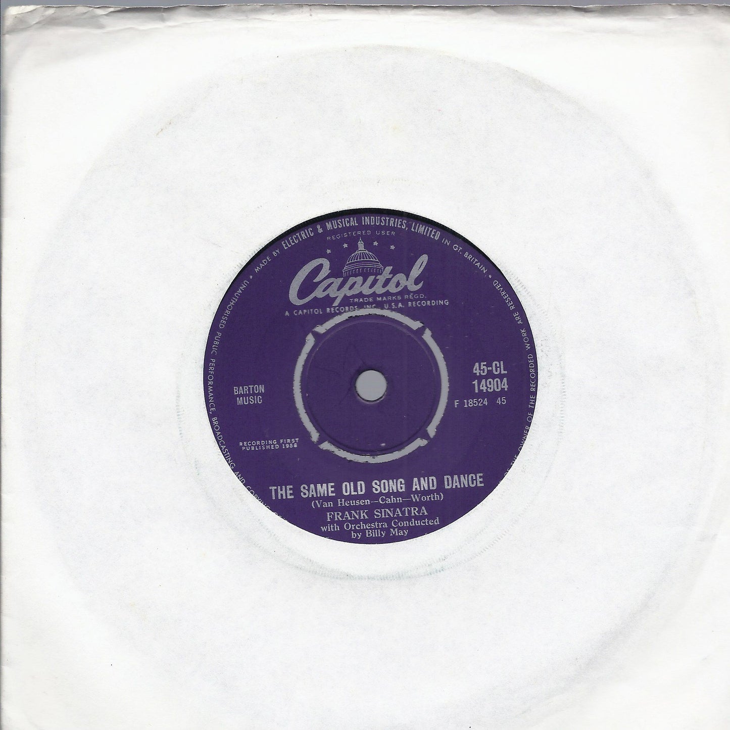 THE SAME OLD SONG AND DANCE - THE SONG FROM 'KINGS GO FORTH' -- FRANK SINATRA