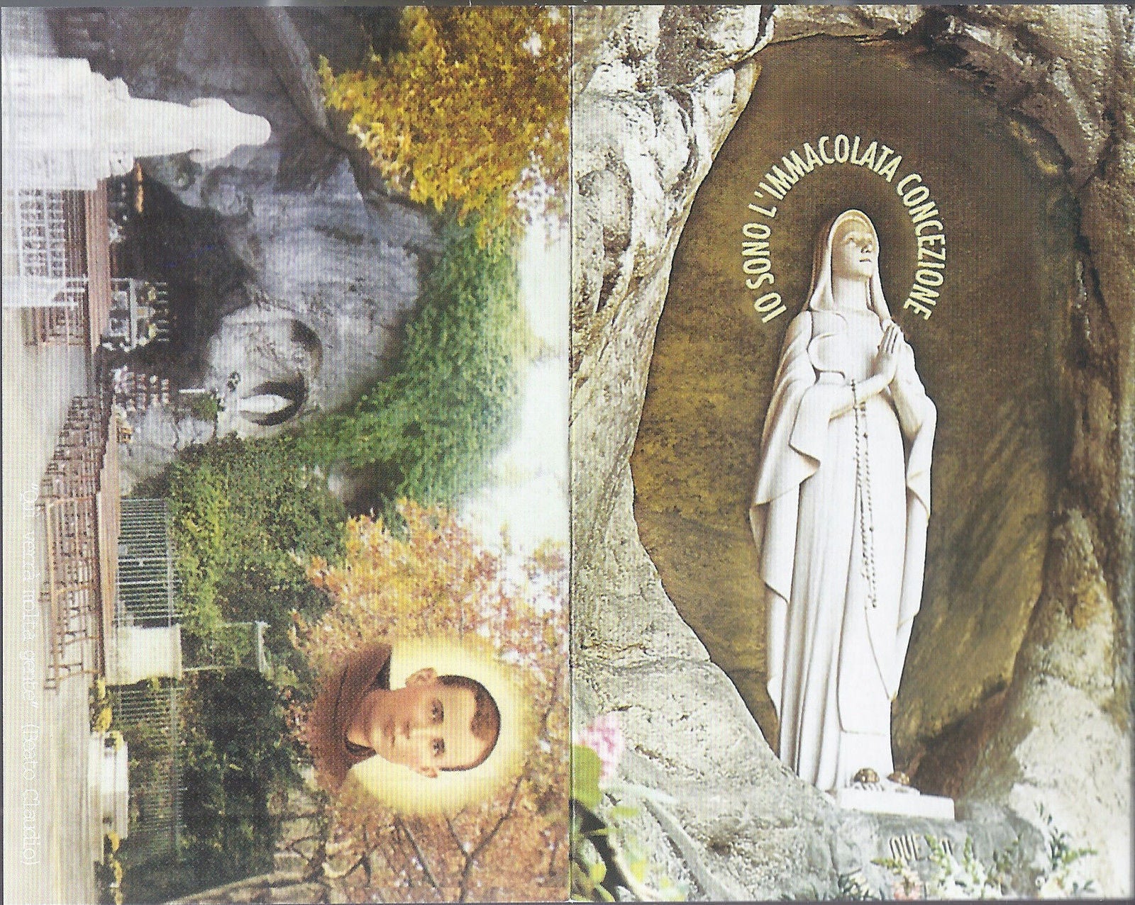MADONNA DI LOURDES - BEATO CLAUDIO GRANZOTTO - SANTINO - AS0
