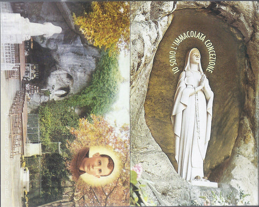 MADONNA DI LOURDES - BEATO CLAUDIO GRANZOTTO - SANTINO - AS0