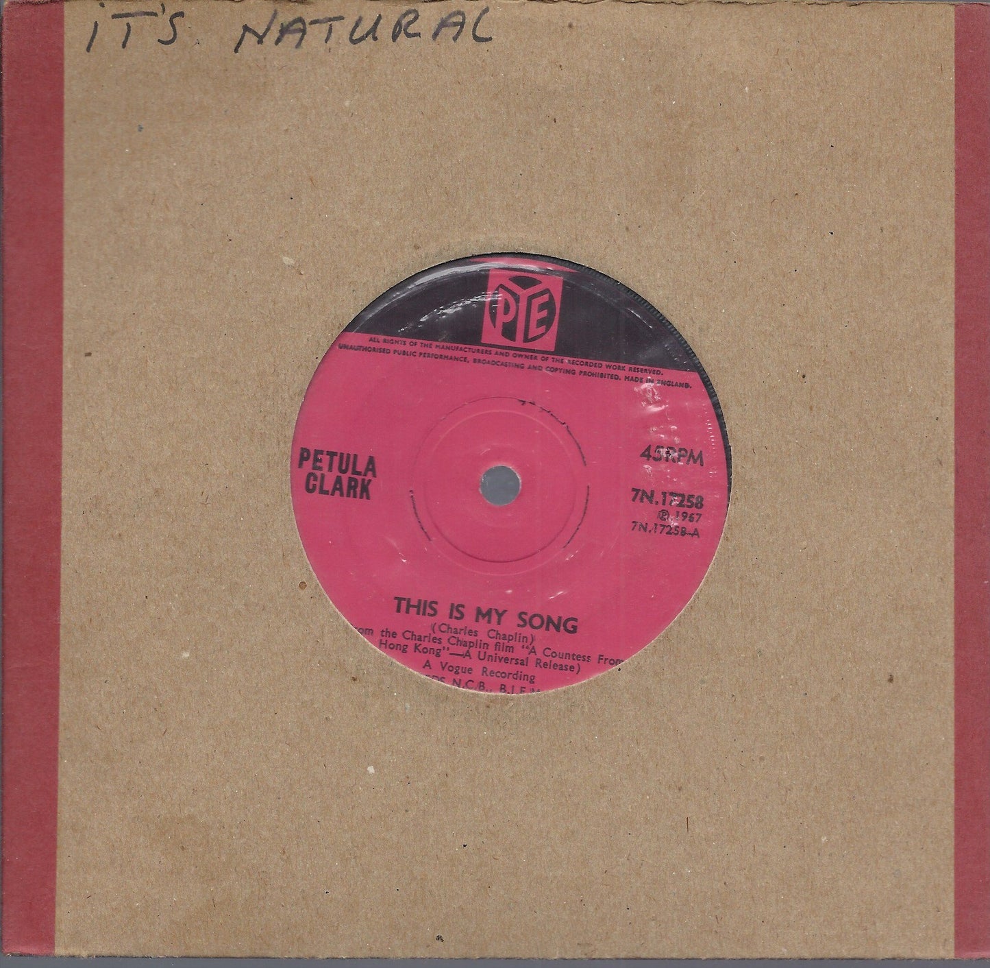 THIS IS MY SONG - THE SHOW IS OVER -- PETULA CLARK