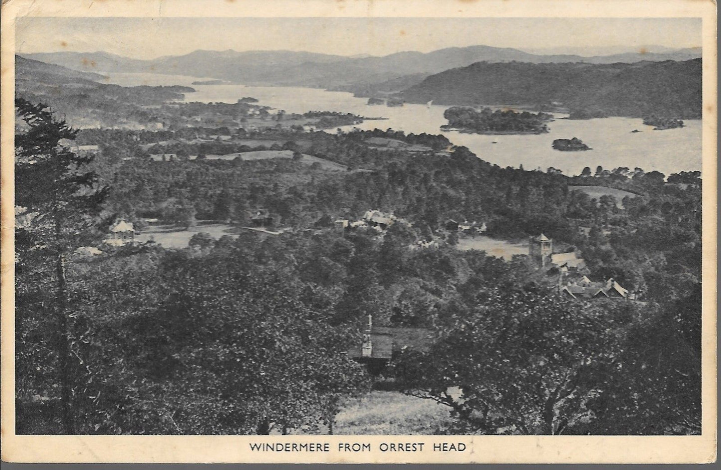 WINDERMERE FROM ORREST HEAD - PANORAMA - V/T1941