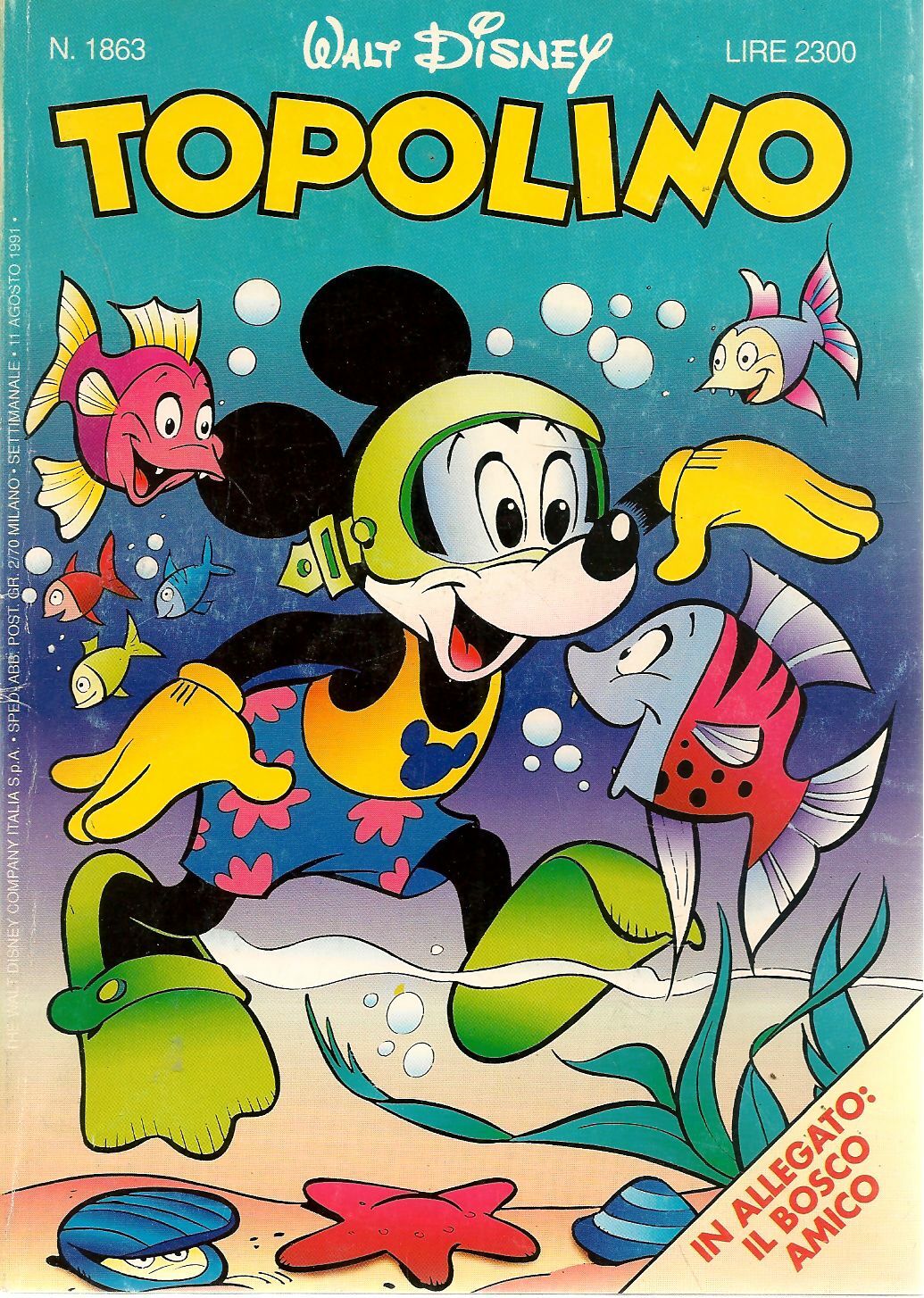 TOPOLINO N. 1863 - 11 AGOSTO 1991