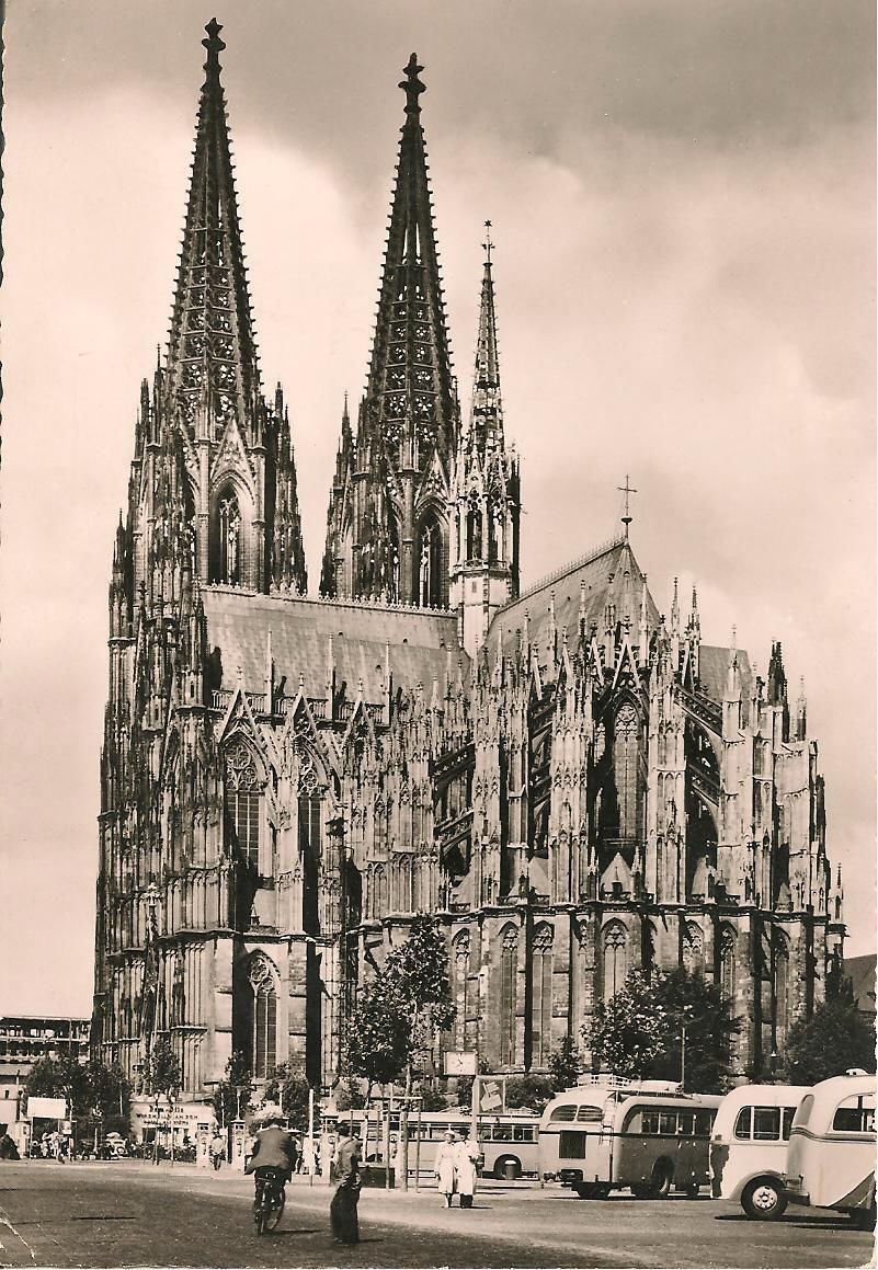 KOELN AM RHEIN - DUOMO - STAZIONE AUTOBUS - V1955