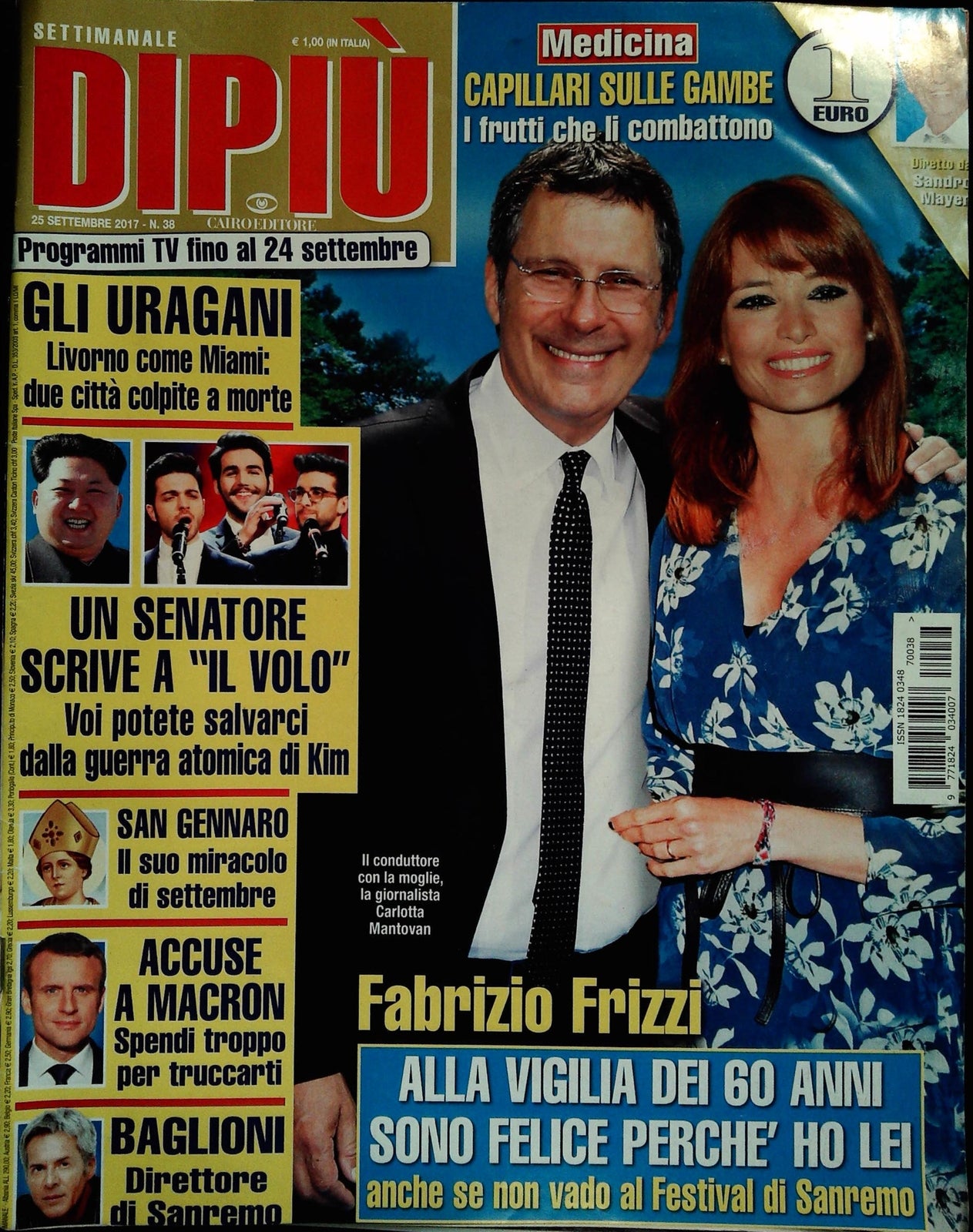 DI PIU' 25 SETTEMBRE 2017 - FABRIZIO FRIZZI - BAGLIONI
