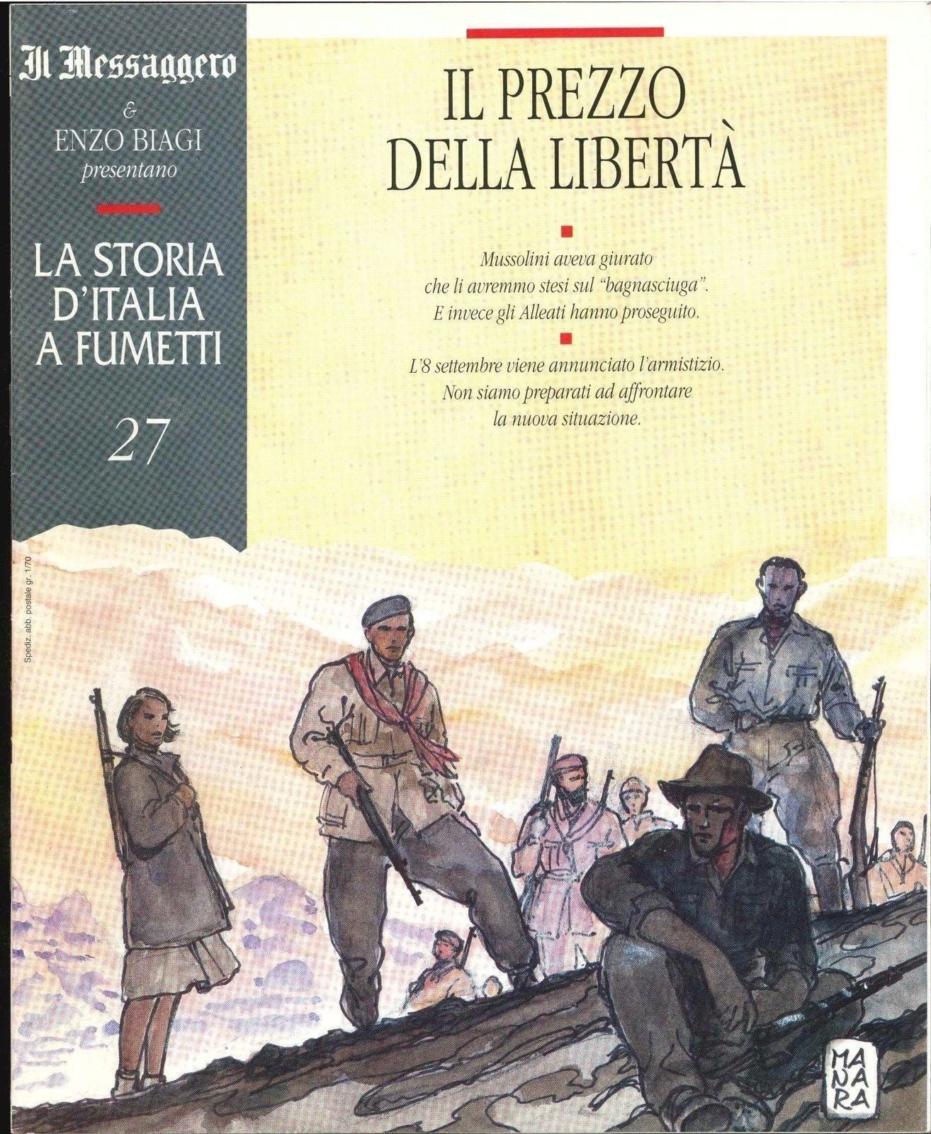 LA STORIA D'ITALIA A FUMETTI FASC N 27 IL PREZZO DELLA LIBERTA'-OUTLET DEL LIBRO