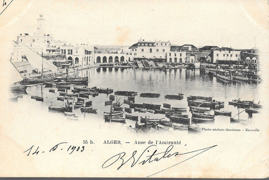 ALGERI - ANSE DE L'AMIRAUTE' - DORSO UNITO - V1903