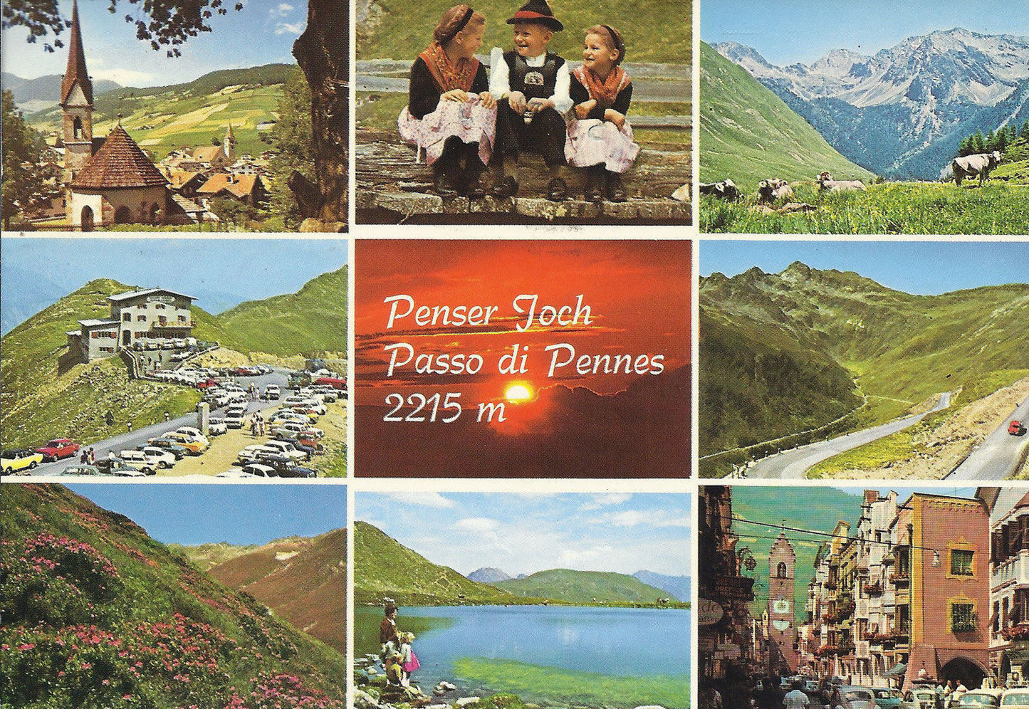 PASSO DI PENNES - PENSER JOCH - 8 VEDUTINE - V1973 - Timbro