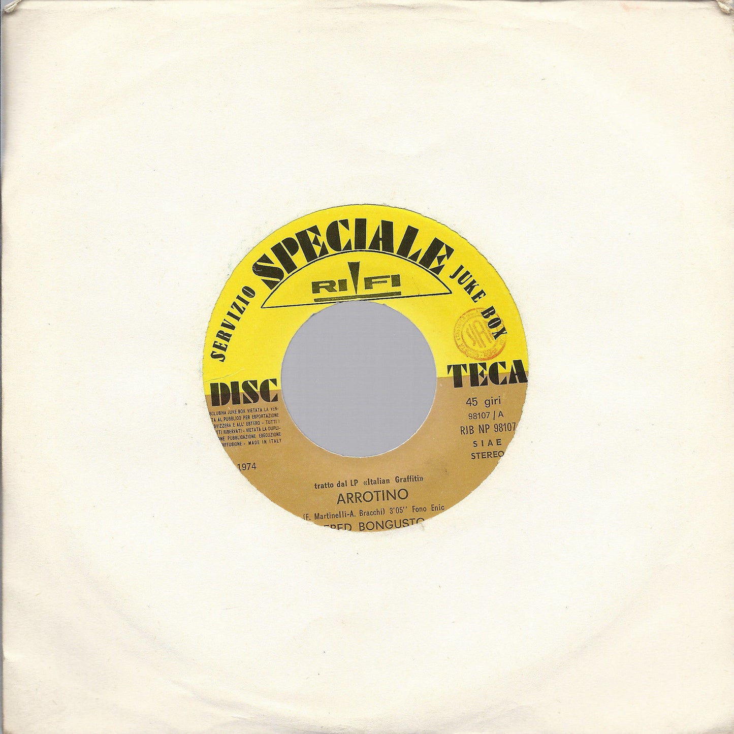 ARROTINO # FRED BONGUSTO = YOU HAVEN'T DONE NOTHIN # STEVIE WONDER - Ed Juke Box