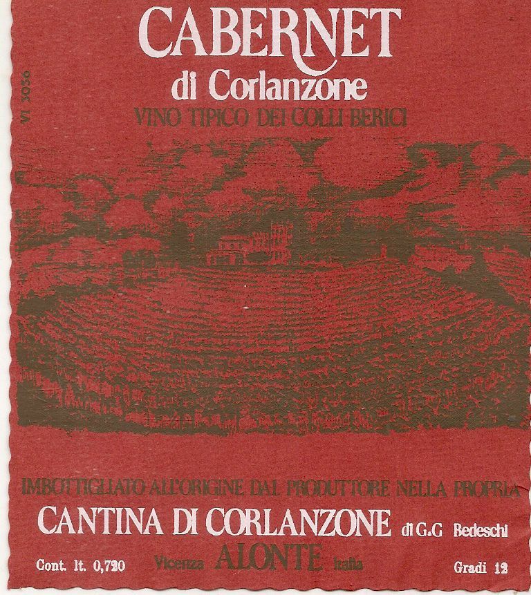 CABERNET DI CORLANZONE - BEDESCHI - ETICHETTA VINO