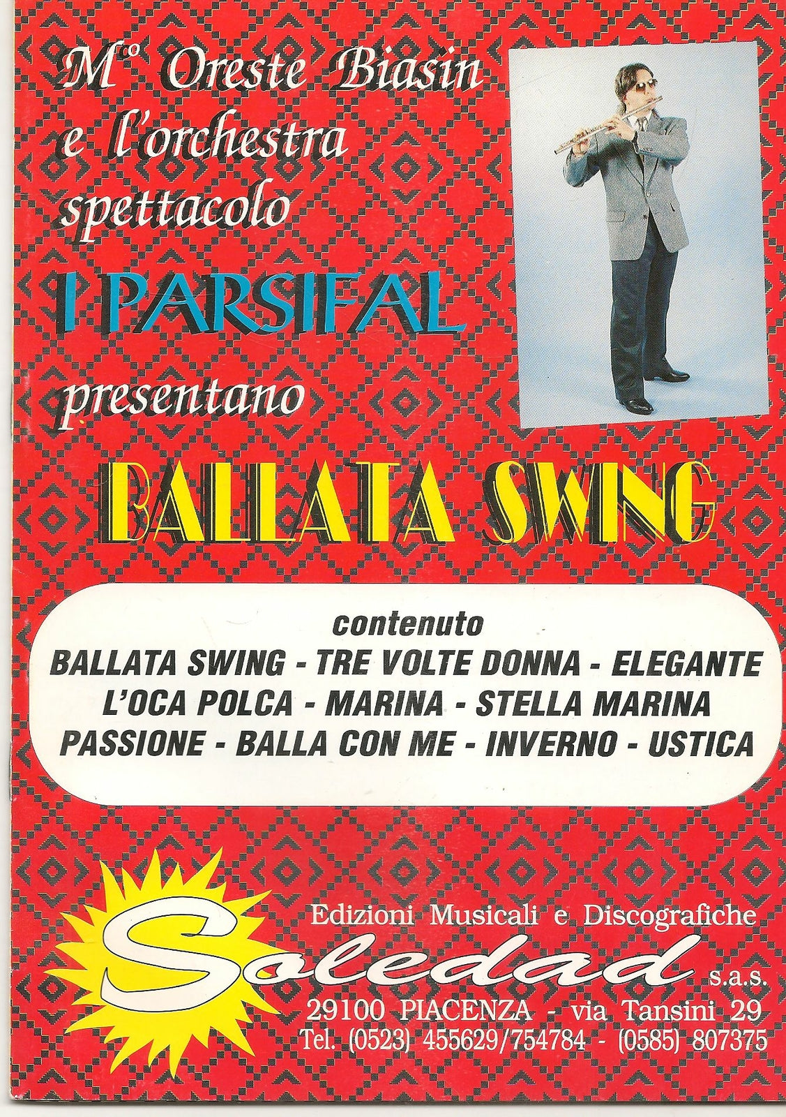 ORESTE BIASIN E I PARSIFAL - 10 BRANI - SPARTITO-SHEET MUSIC