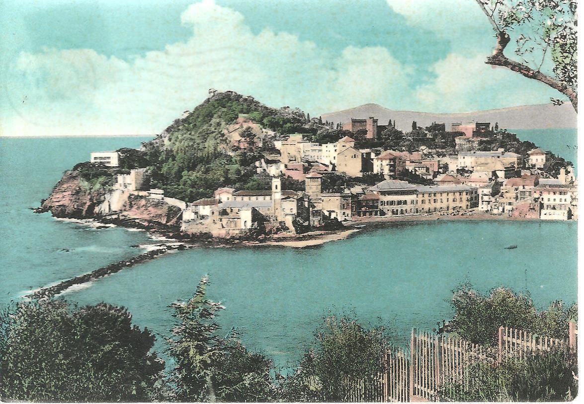 SESTRI LEVANTE - PANORAMA - ACQUARELLATA - V1964