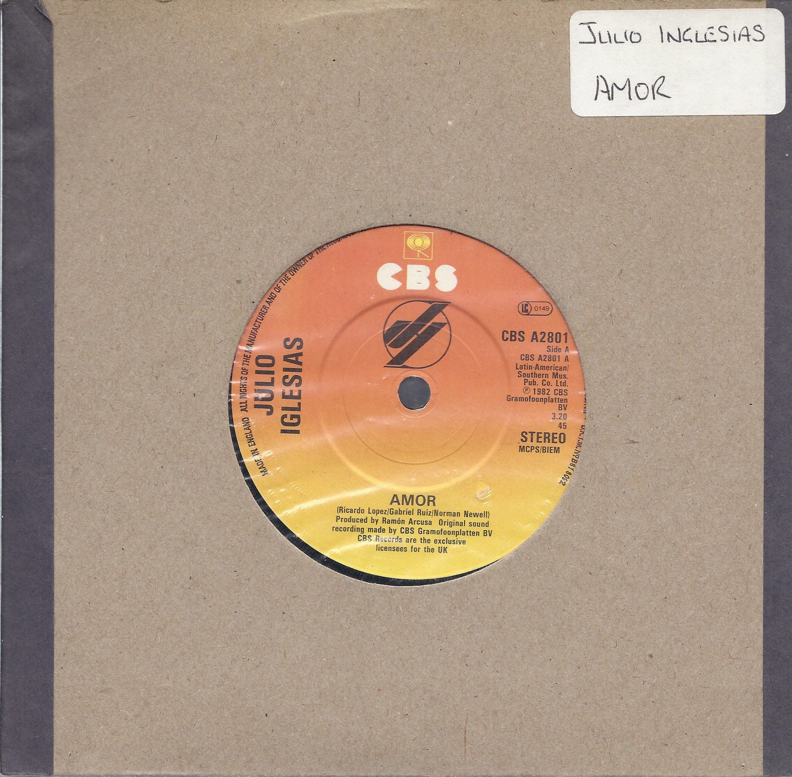 AMOR - NO ME VUELVO A ENAMORAR # JULIO IGLESIAS