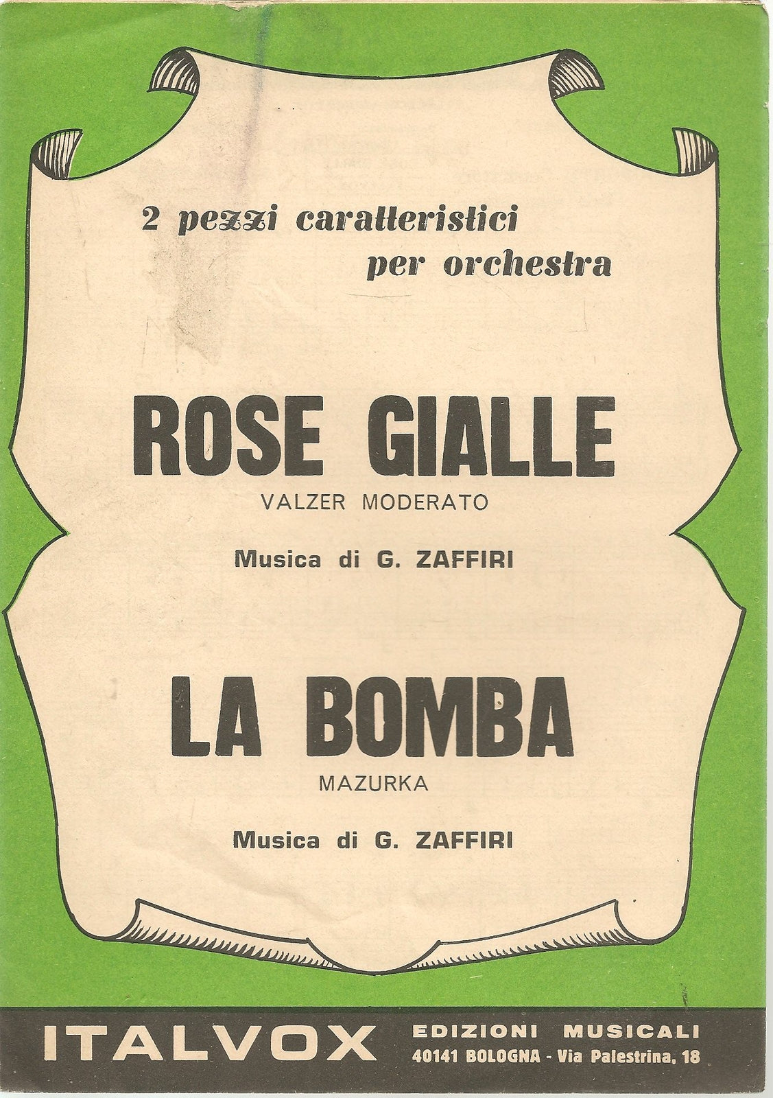 ROSE GIALLE - LA BOMBA - SPARTITO-SHEET MUSIC