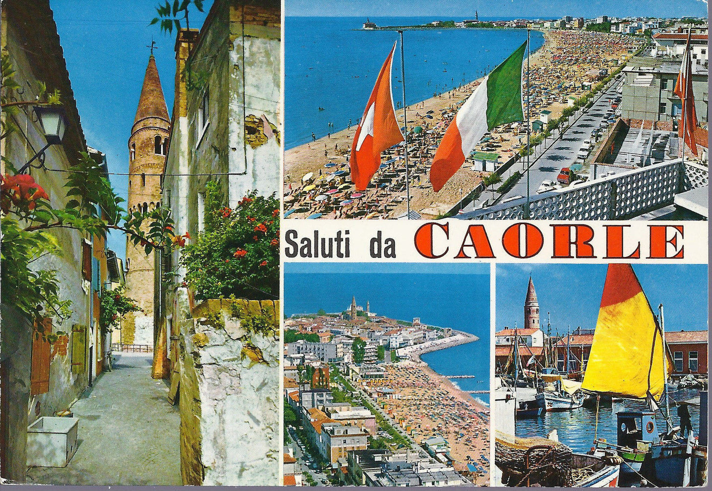 CAORLE - SALUTI - 4 VEDUTE - V 1970 - FG