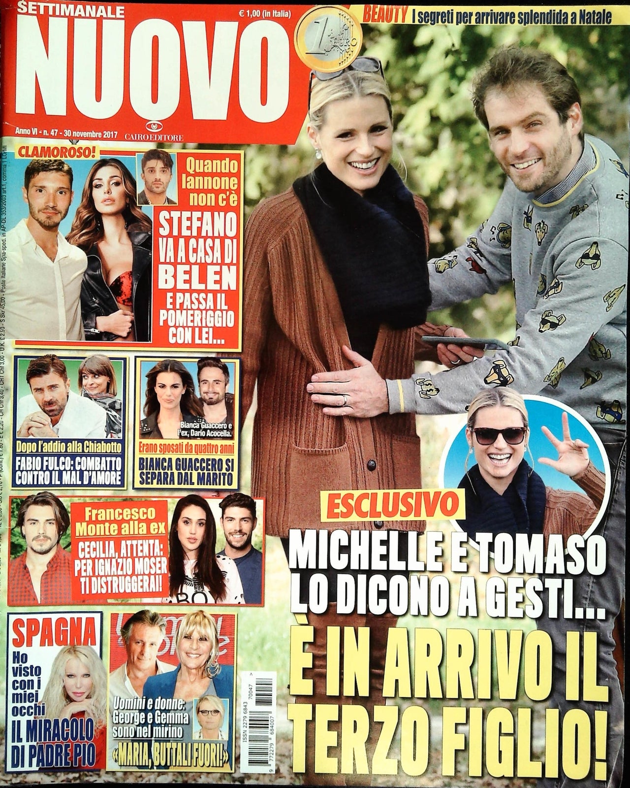 SETTIMANALE NUOVO 30 NOVEMBRE 2017-HUNZICKER-BELEN-FABIO FULCO-GUACCERO